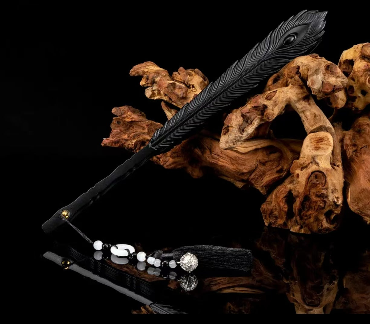 Mu Lan Shan Tang- Xuantie Phoenix Feather Fan