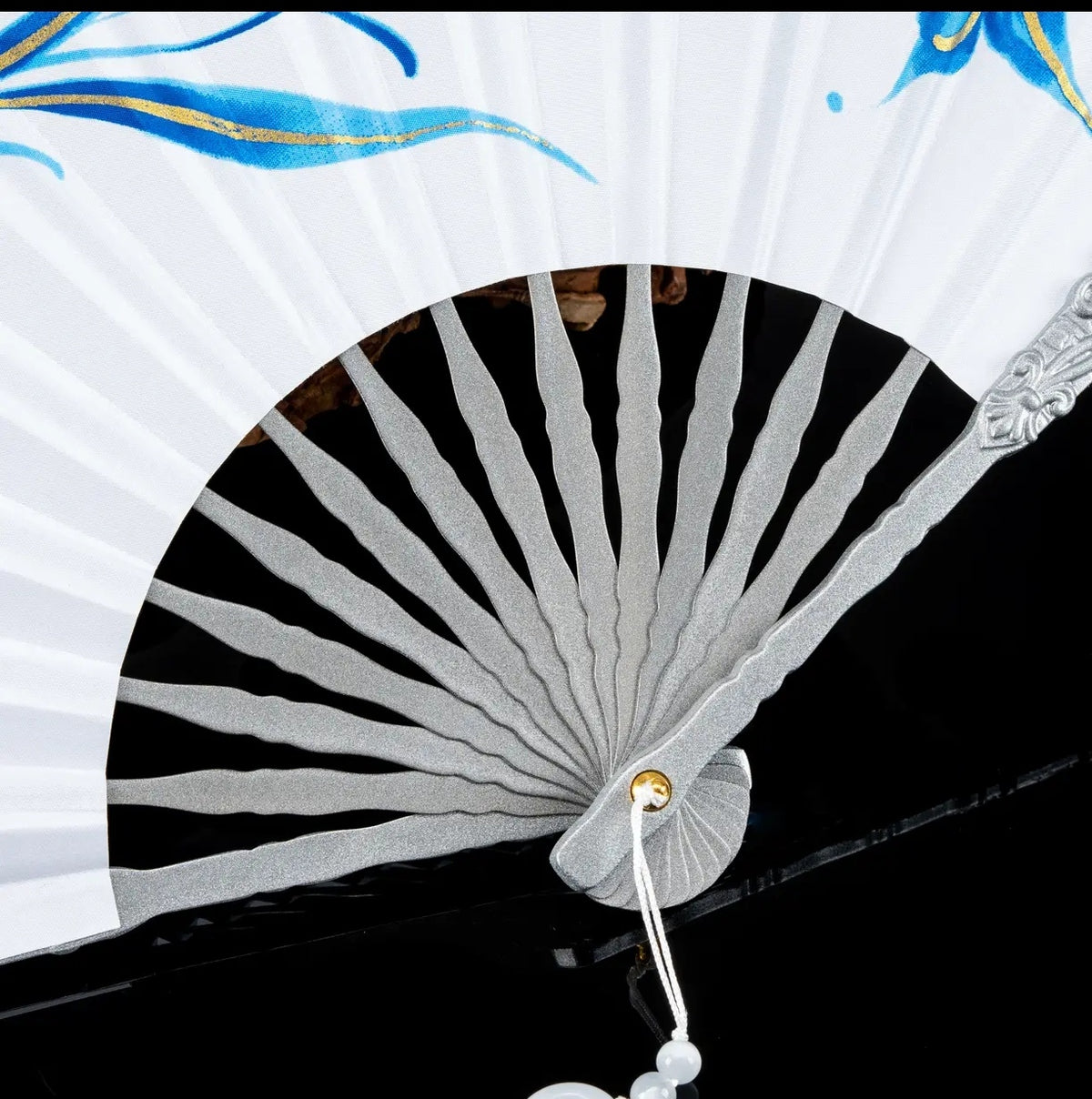 Silver Frost Folding Fan