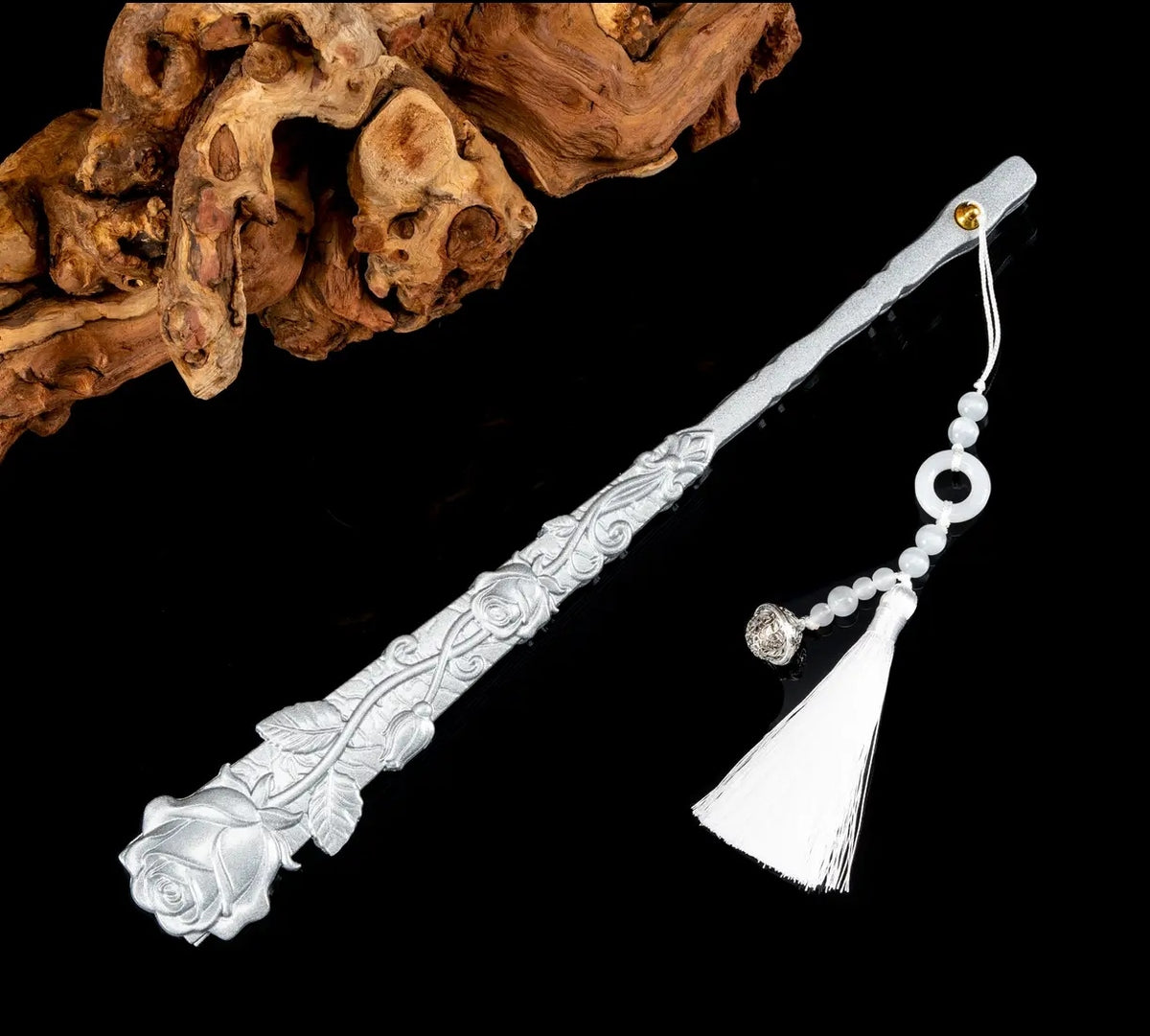 Silver Frost Folding Fan