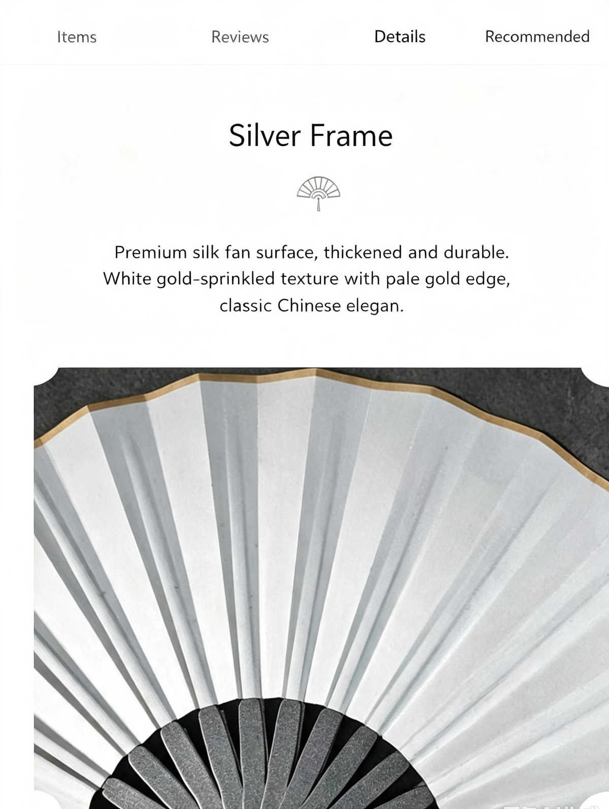 Silver Bone Fan