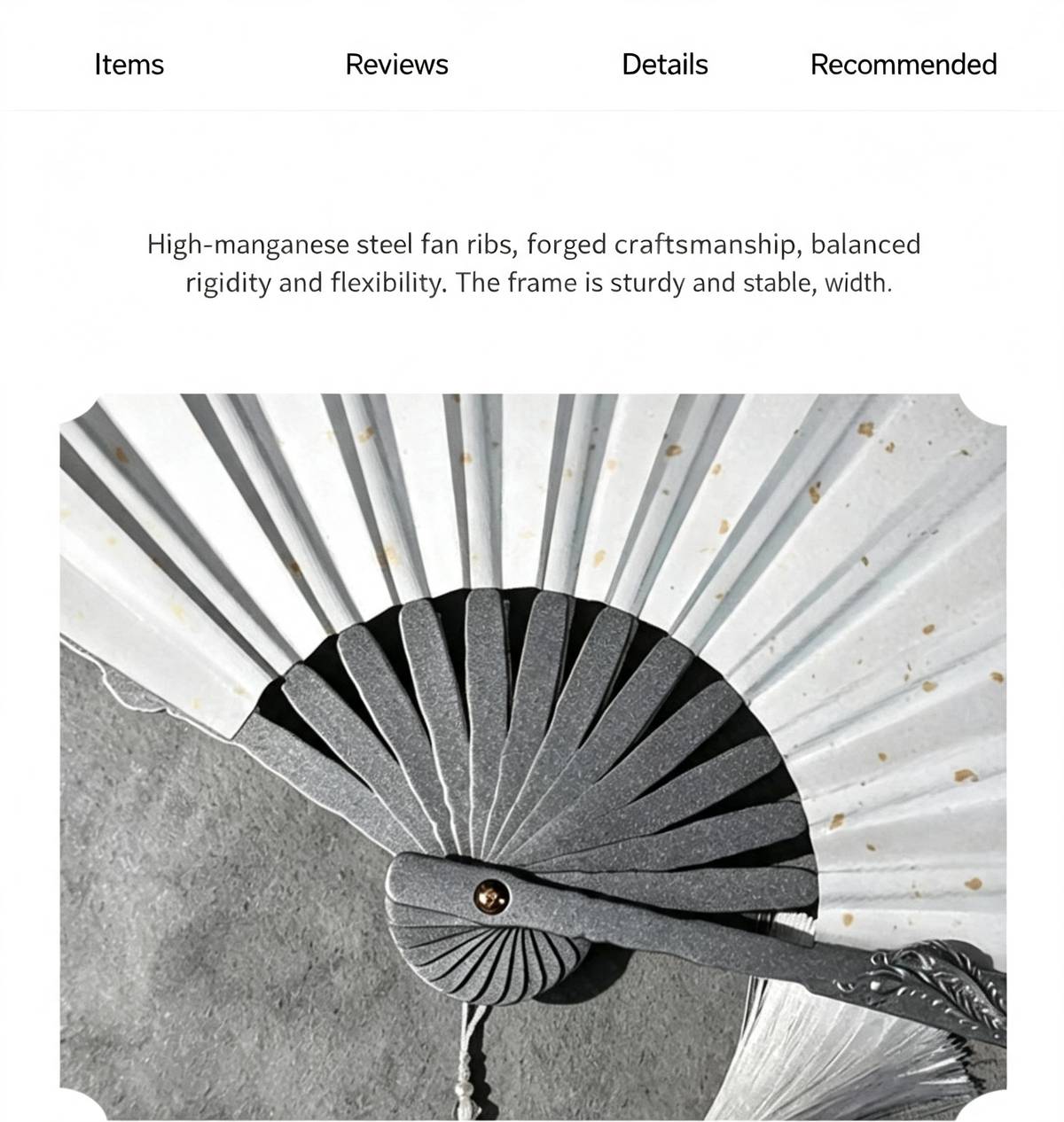 Silver Bone Fan